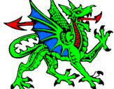 Desenho Dragão agressivo pintado por gabriel