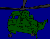 Desenho Helicoptero de resgate pintado por policia militar 