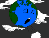 Desenho Terra doente pintado por isabele  m