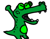 Desenho Crocodilo a gritar pintado por liege