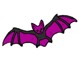 Desenho Morcego a voar pintado por nego