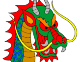 Desenho Cabeça de dragão pintado por luiz h.