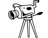 Desenho Câmera de cinema pintado por Manu