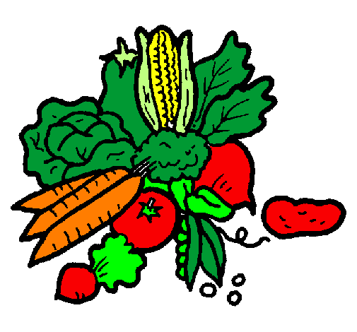 Desenho verduras pintado por livia