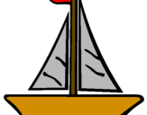 Desenho Barco veleiro pintado por GUI NAVEGADOR