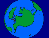 Desenho Planeta terra pintado por leonardo tomé