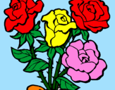 Desenho Ramo de rosas pintado por Alêeh