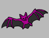 Desenho Morcego a voar pintado por Flávia