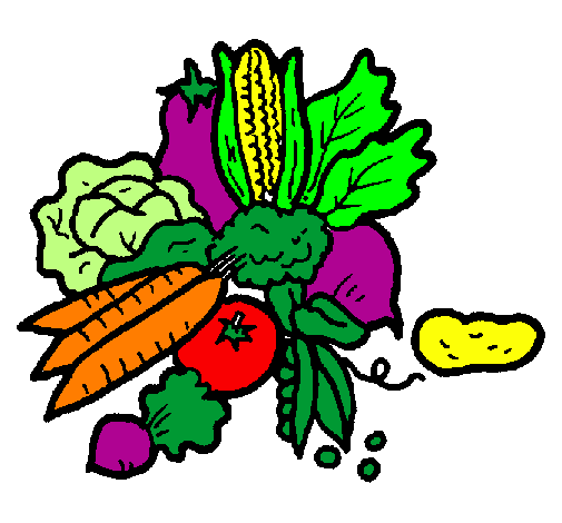 Desenho verduras pintado por ana luiza rodrigues