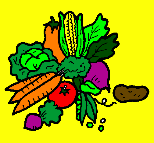 Desenho verduras pintado por MARCIA