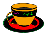 Desenho Taça de café pintado por lara eugenia