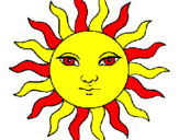 Desenho Sol pintado por juliaqna