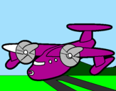 Desenho Avião com pás pintado por jornalnacional