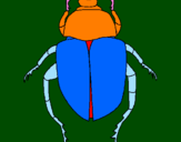 Desenho Escaravelho pintado por kaori e pedro