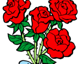 Desenho Ramo de rosas pintado por BEATRIZ