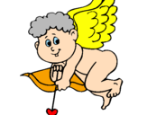 Desenho Cupido pintado por amor   só   de   pai 