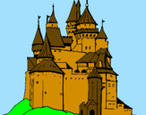 Desenho Castelo medieval pintado por nicolas