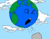 Desenho Terra doente pintado por Luly