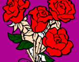 Desenho Ramo de rosas pintado por fabiula