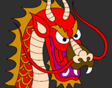 Desenho Cabeça de dragão pintado por anónimo
