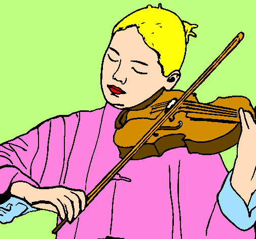 Desenho Violinista pintado por Anynha violinista