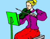 Desenho Dama violinista pintado por keketo