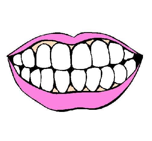 Desenho Boca e dentes pintado por sarah