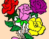 Desenho Ramo de rosas pintado por serginha   vida   loka
