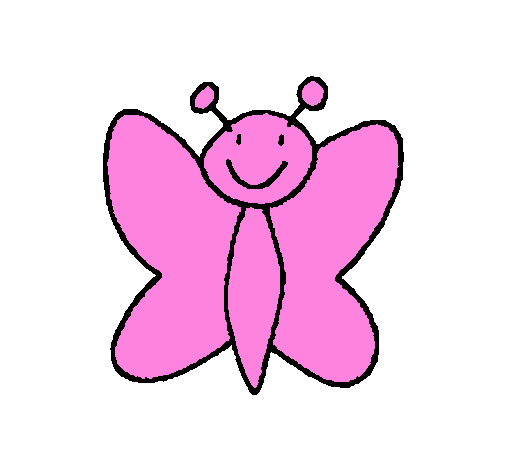 Desenho Borboleta 7 pintado por borboleta rosa