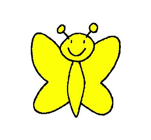 Desenho Borboleta 7 pintado por borboleta amarela