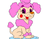 Desenho Poodle pintado por Princesa Sereia