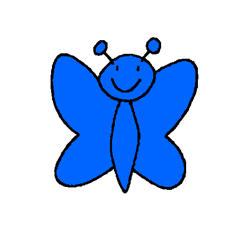 Desenho Borboleta 7 pintado por borboleta azul