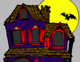 Desenho Casa do mistério pintado por VINI