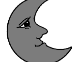 Desenho Lua pintado por juliaqna
