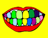 Desenho Boca e dentes pintado por apuuuuuuuulovtctor 