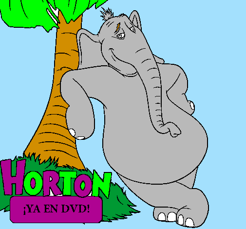 Desenho Horton pintado por Cris Coimbra