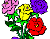 Desenho Ramo de rosas pintado por caio