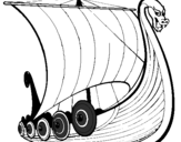 Desenho Barco viking pintado por GUSTAVO