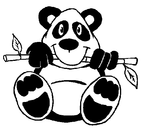 Desenho Urso panda pintado por urso panda
