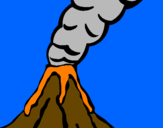 Desenho Vulcão pintado por jociel finger -Itaqui