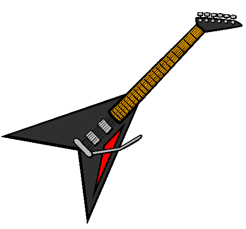Desenho Guitarra elétrica II pintado por rock