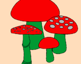Desenho Cogumelos pintado por isa tpm