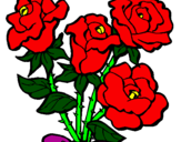Desenho Ramo de rosas pintado por denise