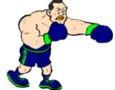 Desenho Boxeador pintado por Rocky Balboa