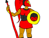 Desenho Guerreiro troiano pintado por  x