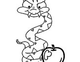 Desenho Serpente e maçã pintado por podisipirimmir