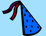 Desenho Chapéu de aniversário pintado por lulu