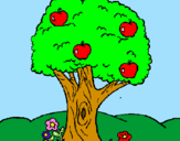 Desenho Macieira  pintado por anna luiza