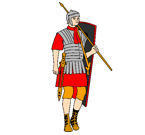 Desenho Soldado romano pintado por soldado romano