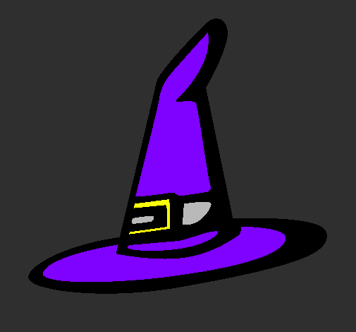 Desenho Chapéu de bruxa pintado por neto